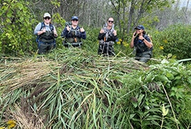 NCC technicians after a long day of cutting phragmites (Photo Carolyn Davies/NCC)